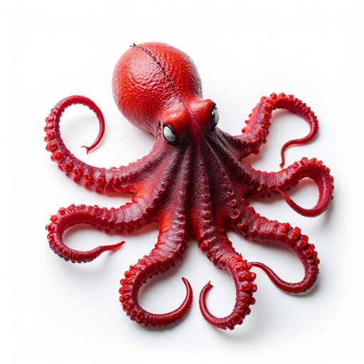 Immagine di polpo eviscerato congelato